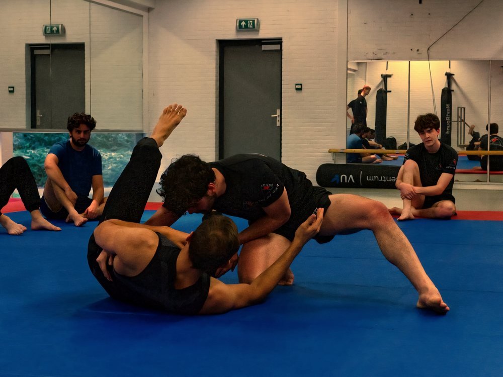Students drilling guard passing